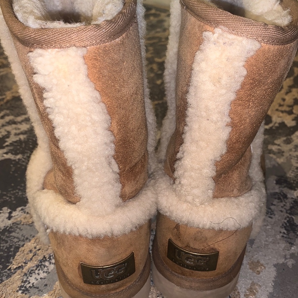 UGG Tan and Cream Ankle Boots